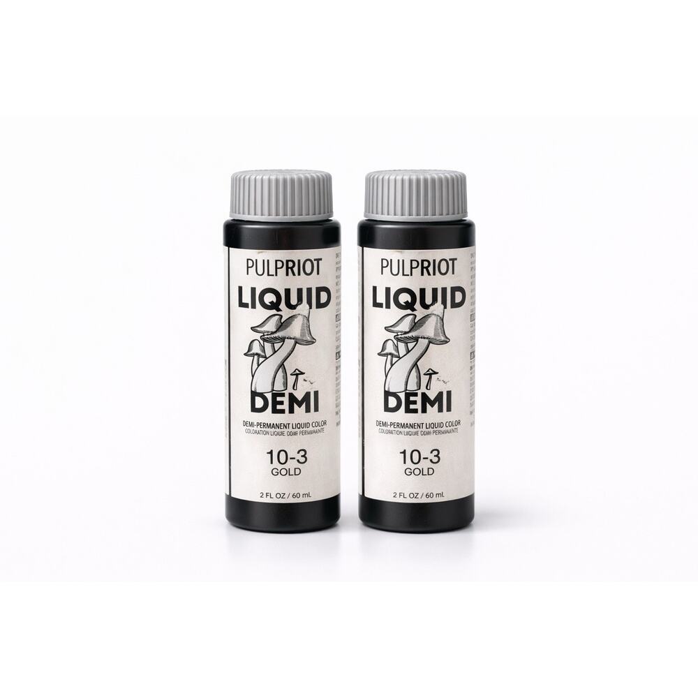 Pulp Riot Liquid Demi 10-3 Gold Hair Color 2oz 60ml x2